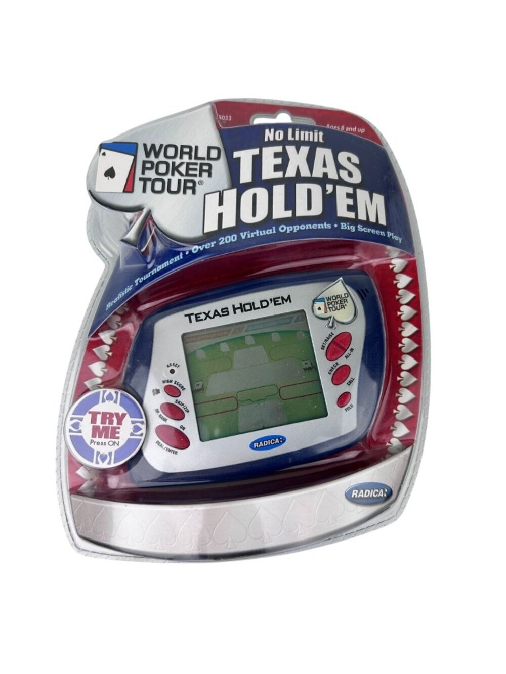 World Poker Tour Electronic Handheld Texas Hold 'Em Toy Radica New in Package